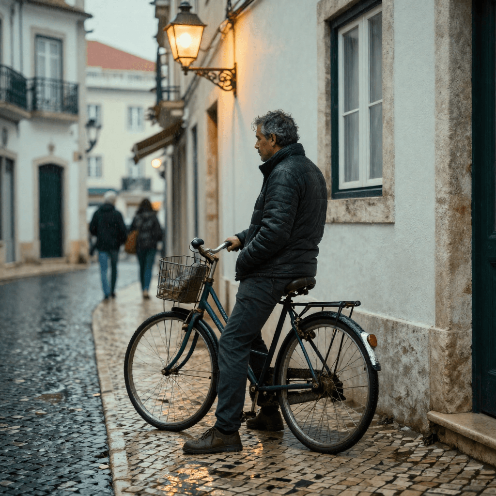 Street photography style portrait in urban setting